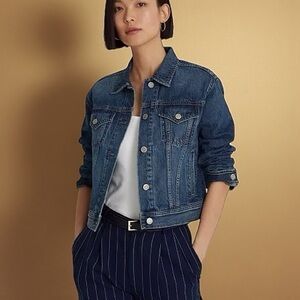 Lauren Ralph Lauren ‘Women’s Denim Trucker Jacket’ in Blue Wash Denim Size XS